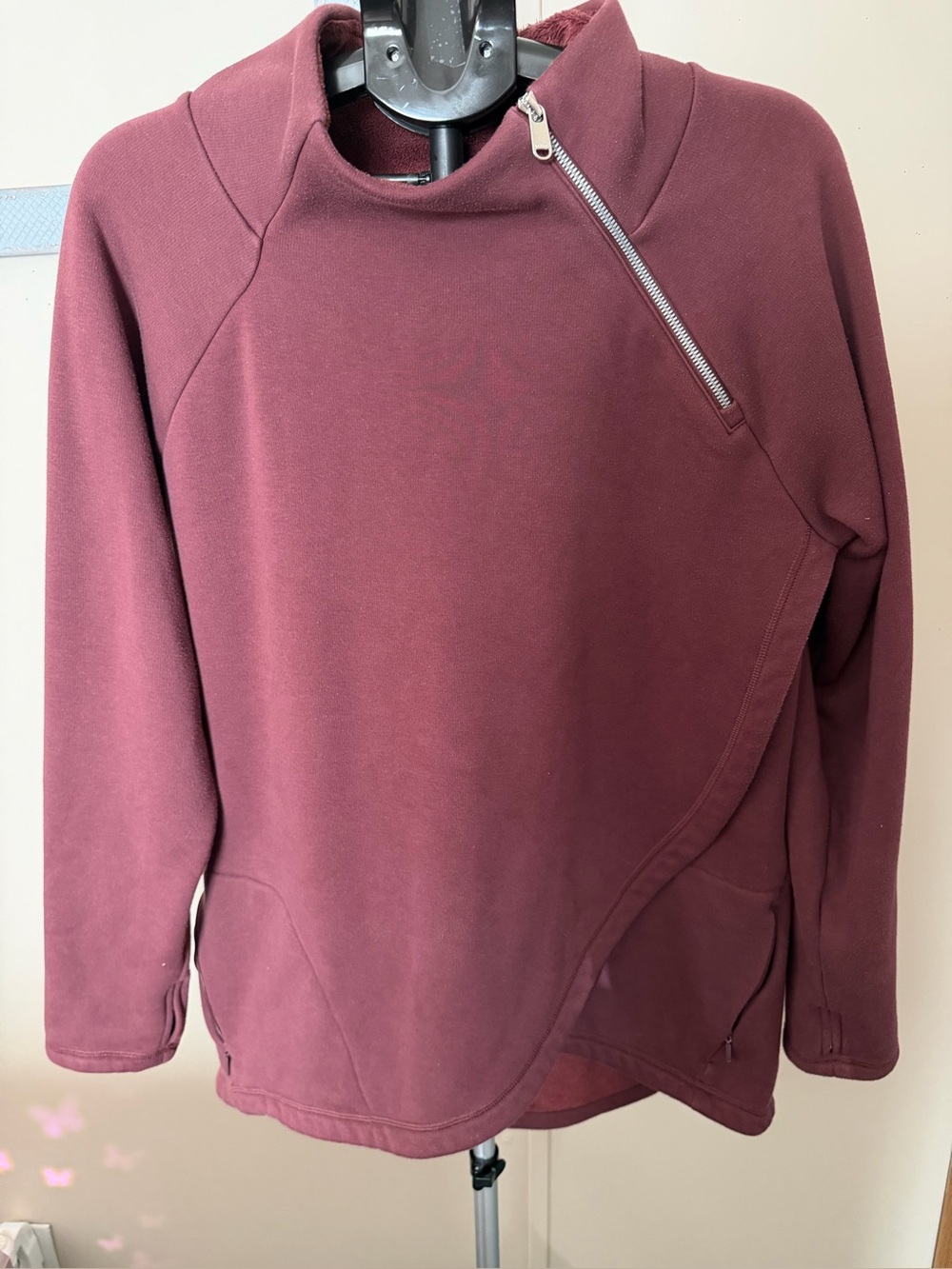 Athleta Cozy Karma Asym Pullover Fleece Fleece Sweatshirt - Size XL / Tall